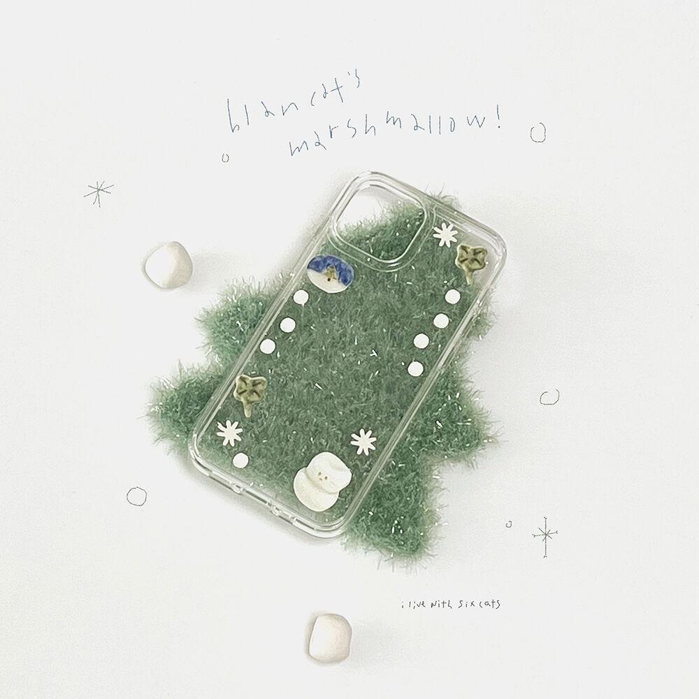 [jelly hard phone case] blancats marshmallow