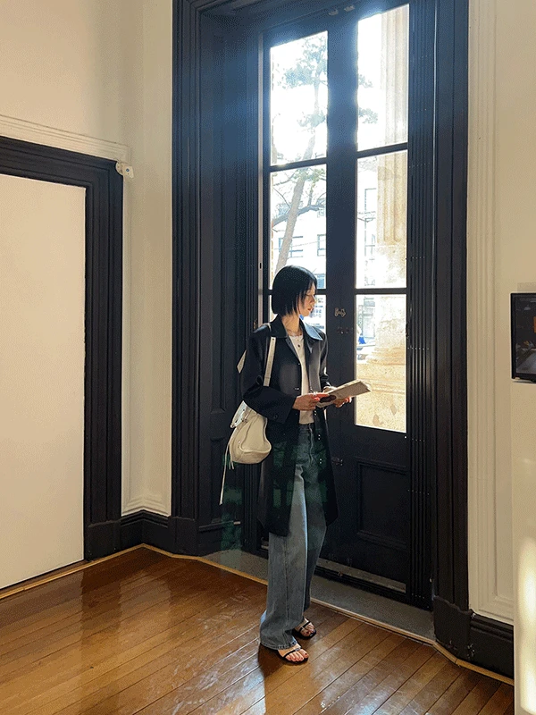 Minimalist satin coat