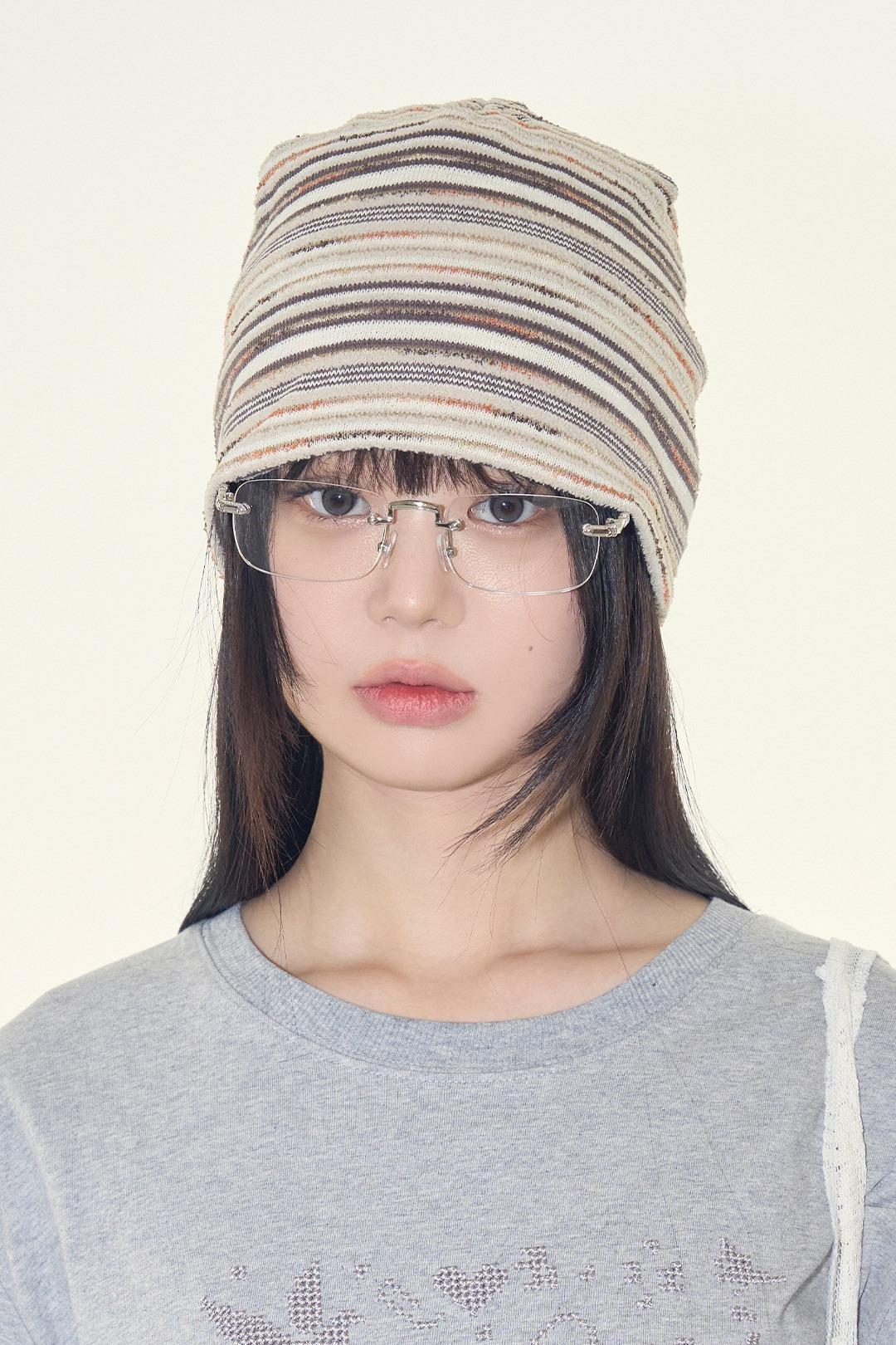온버 스트라이프 블렌드 비니