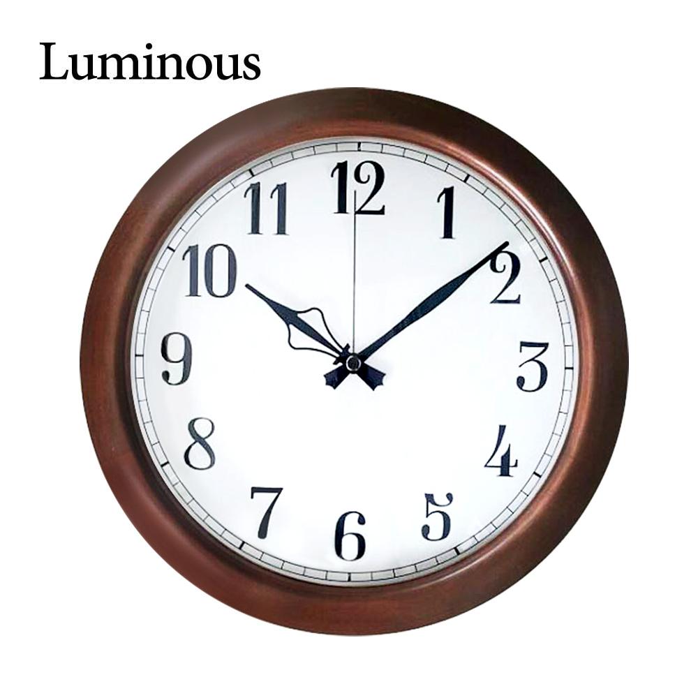 국산 루미너스 원목클래식400 천연원목 인테리어 사무실 벽걸이 무소음 거실 벽시계