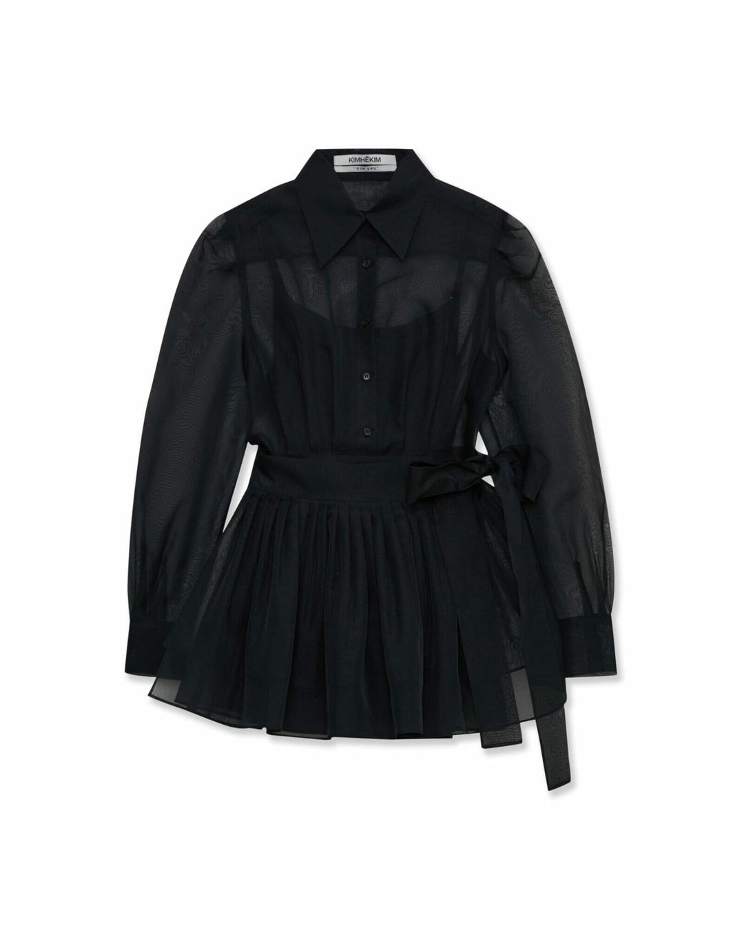 Ch Black Organza Mini Dress (Black)