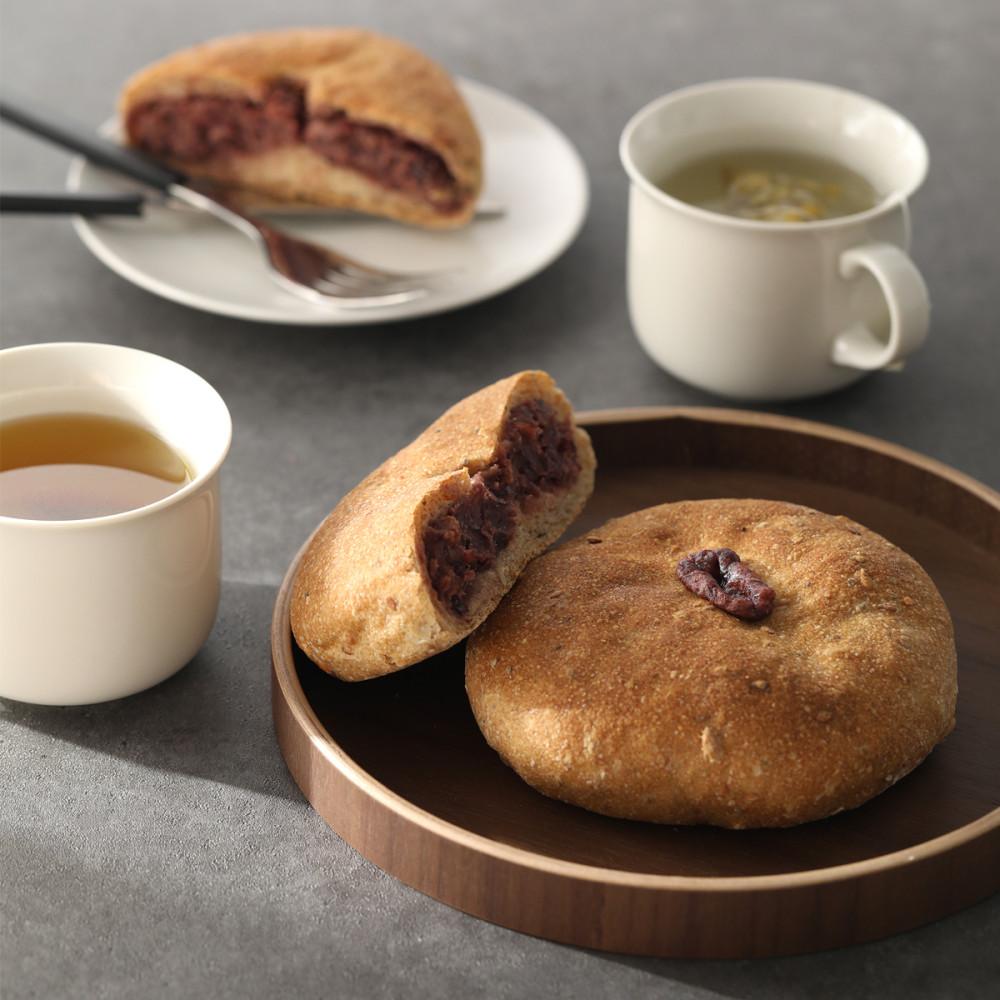 통밀 단팥빵 치아바타 비건빵 (국산 단팥)