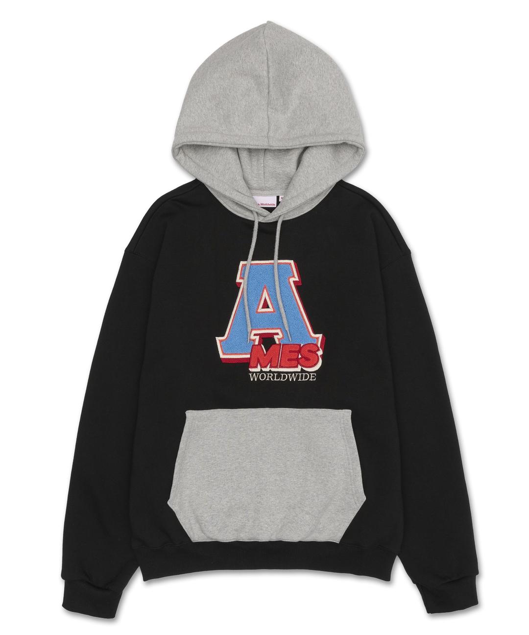 A BOUCLE HOODIE BLACK