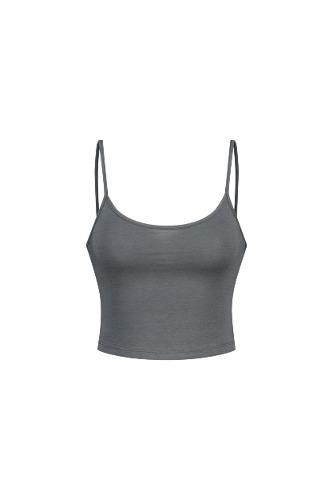 SLIM CROP TANK TOP [GRAY]