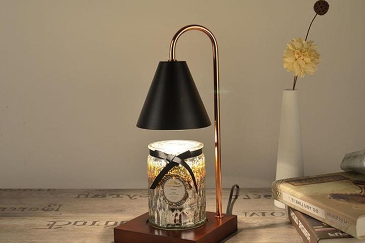 [해외] 북유럽 우드 미니캔들워머 밝기조절 원목형