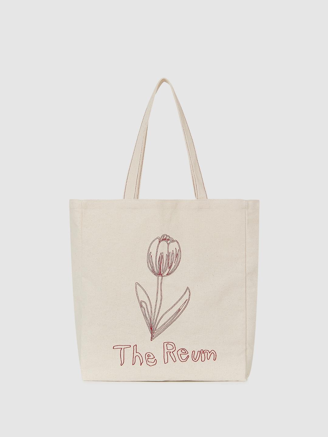 TULIP EMBROIDERED CANVAS BAG (2 SIZES)
