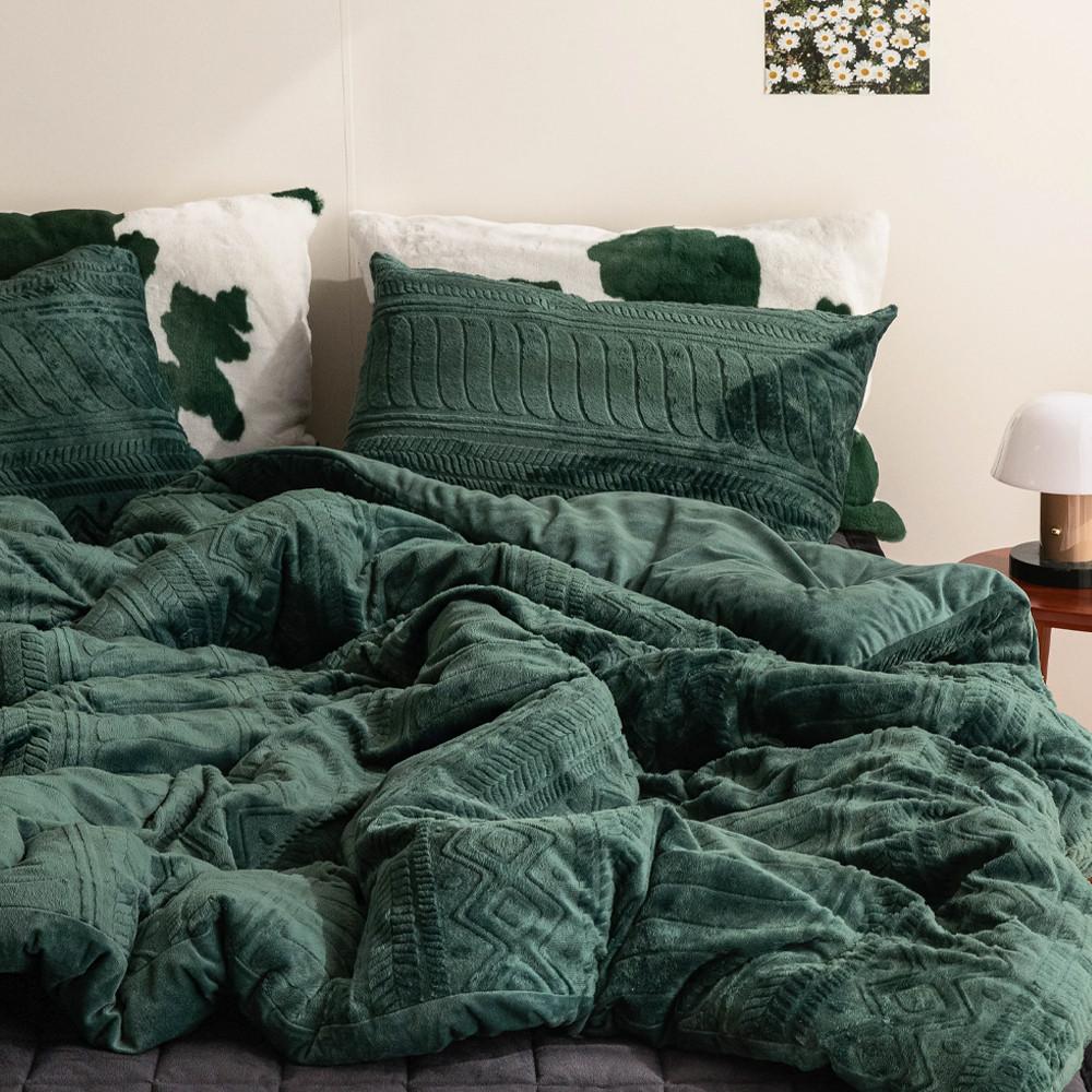 클래식니트 착번아웃 극세사 항균 옥수수솜 겨울 차렵이불 SS