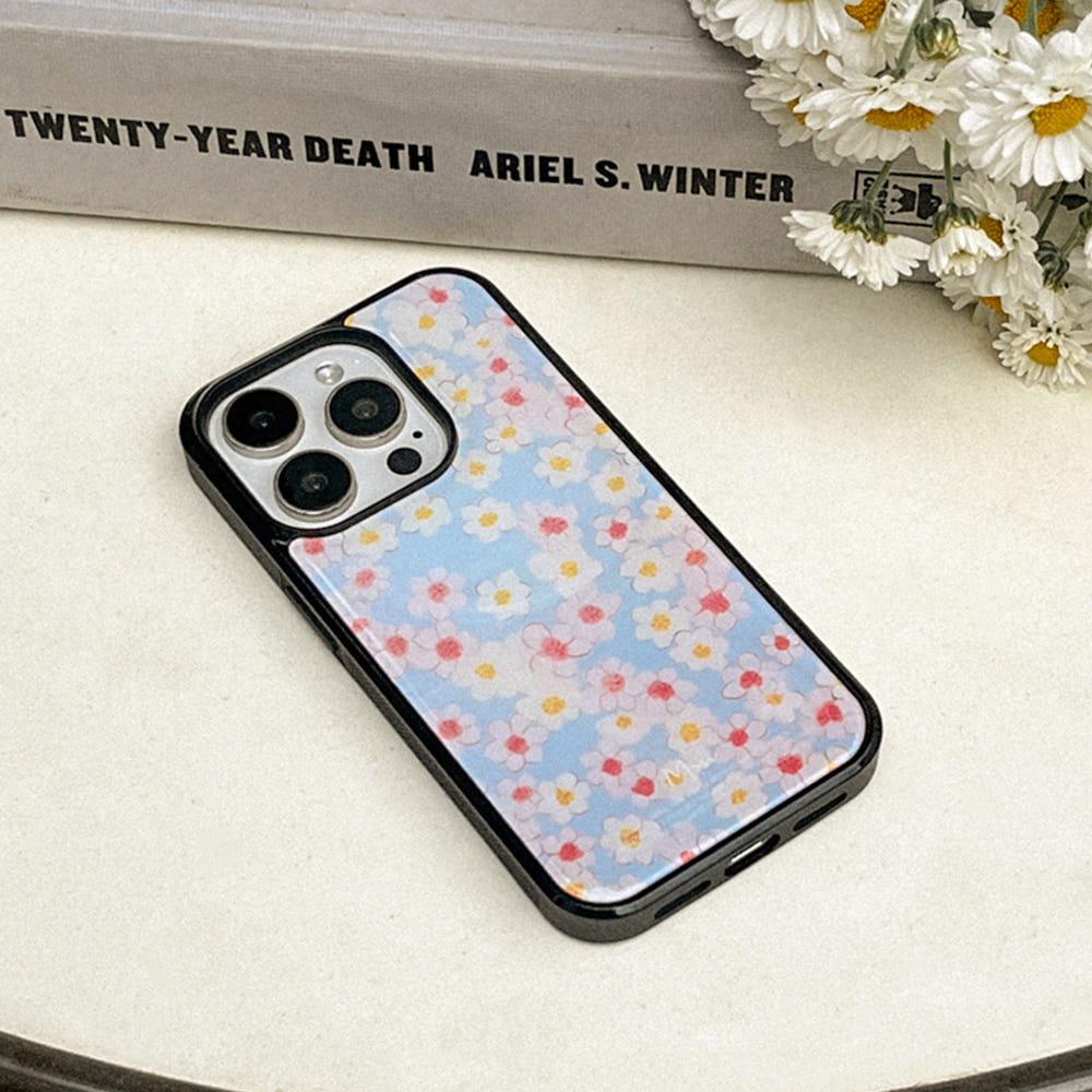 vintage dawn flower 아이폰 16 pro 에폭시 범퍼 케이스