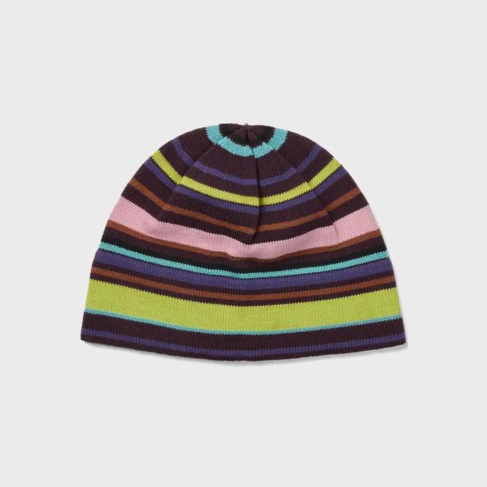 Stripe Beanie Brown