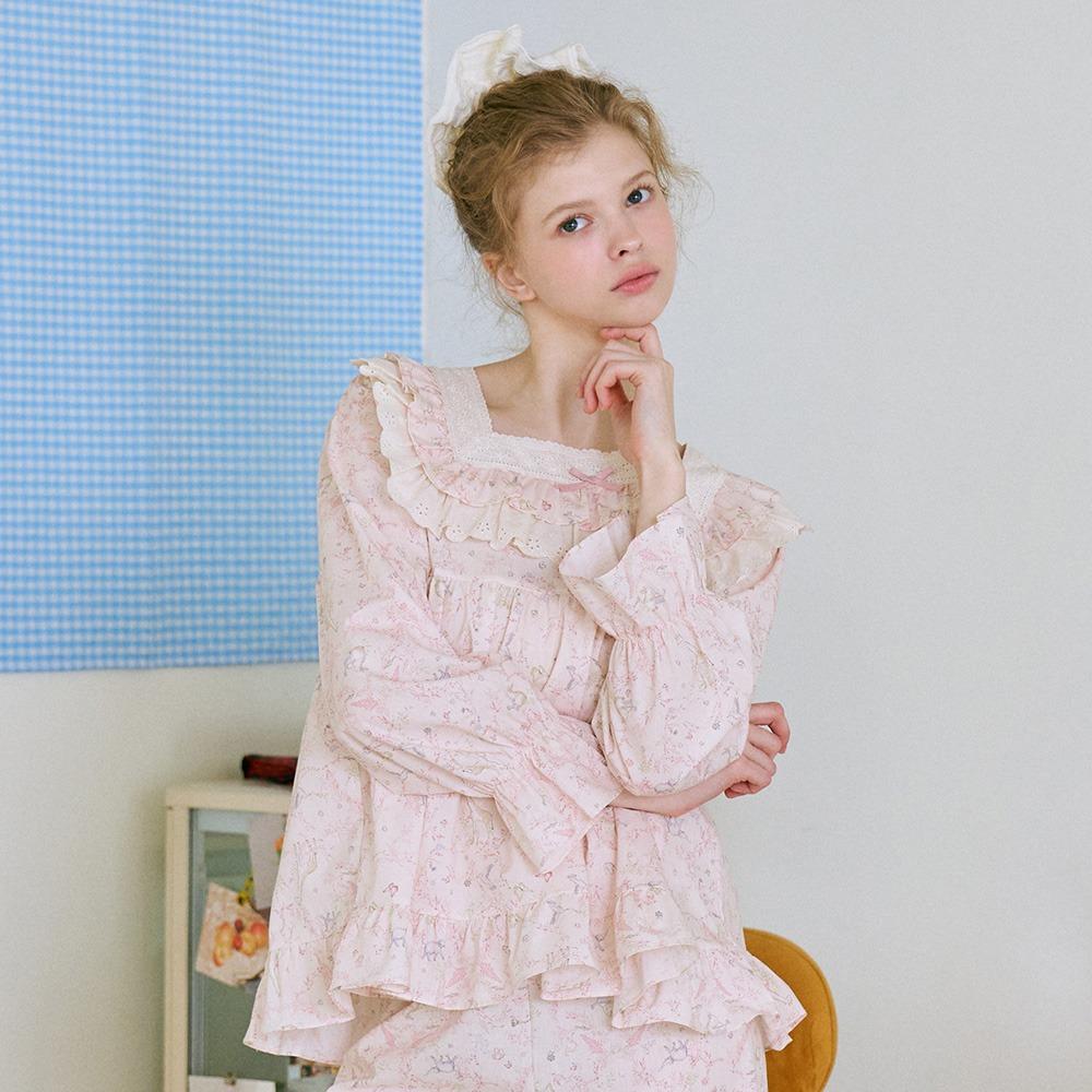 쥬엘리 긴팔 투피스 라이트핑크 (40수)