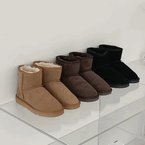 [왕따뜻!/무조건] 소가죽 숏 양털 어그 부츠 3color