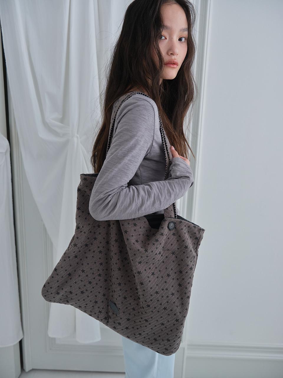 Flip Sleeve Shoulder Bag (Charcoal)