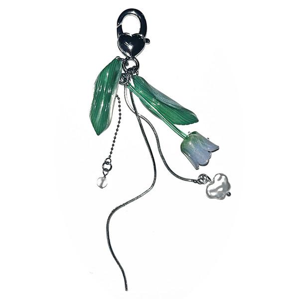 (Tiirish) 이슬 핀 튤립 Keyring Blue