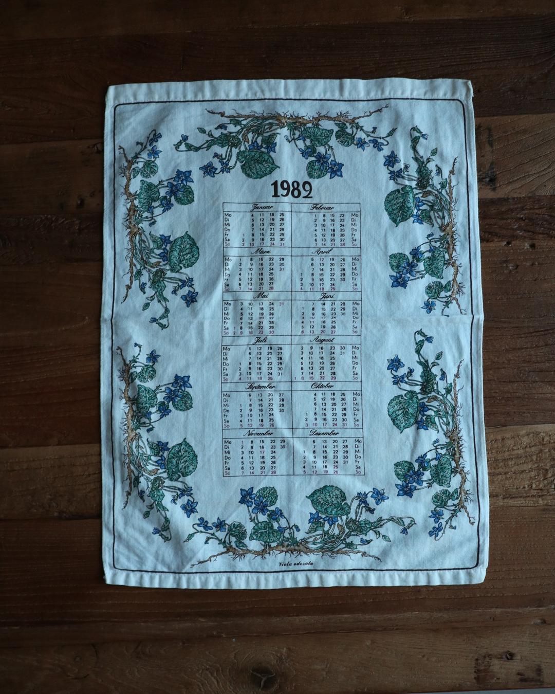 [vintage] 빈티지 패브릭 달력 (1989년) #39