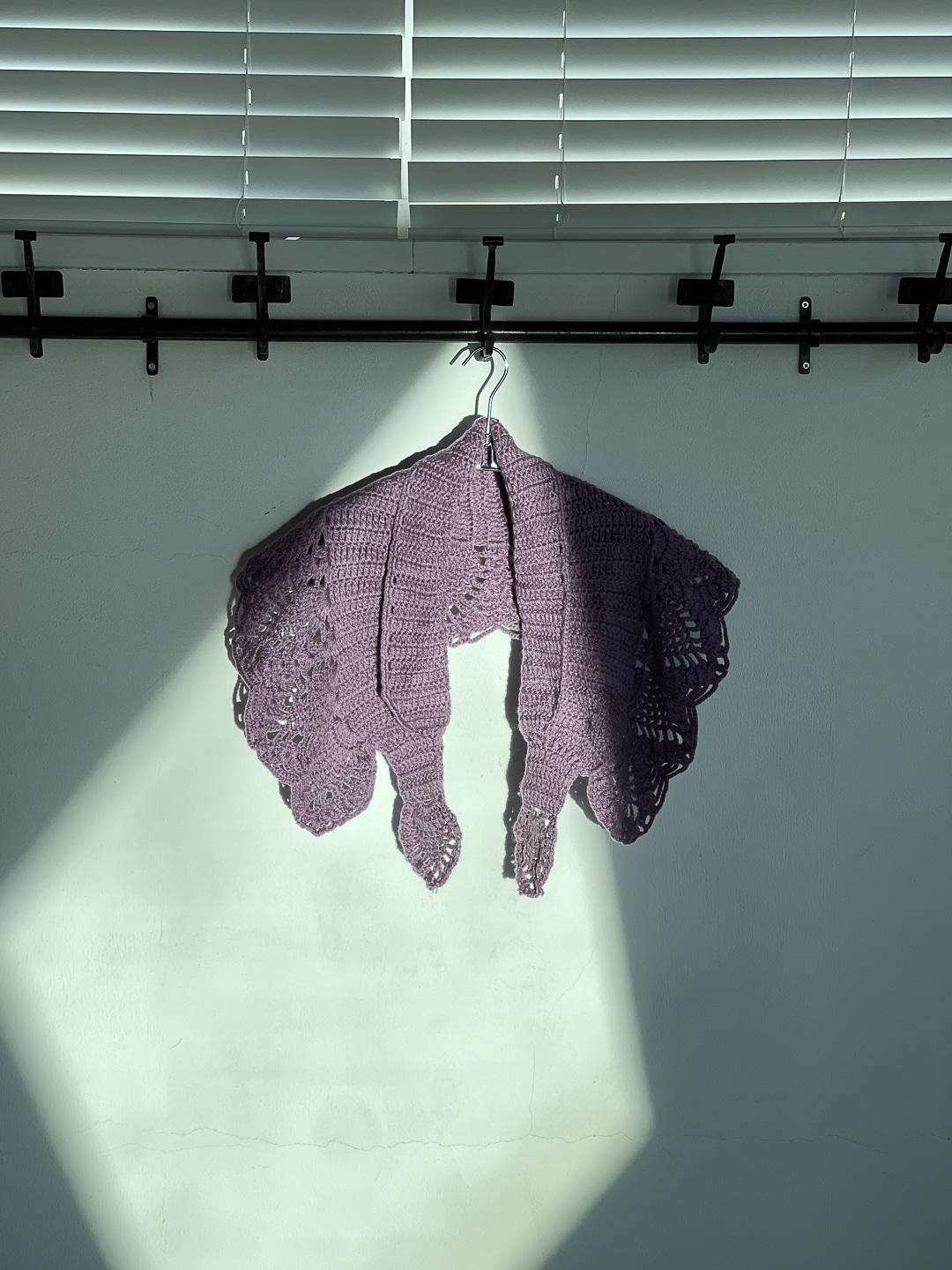 Purple Crochet Muffler S1020