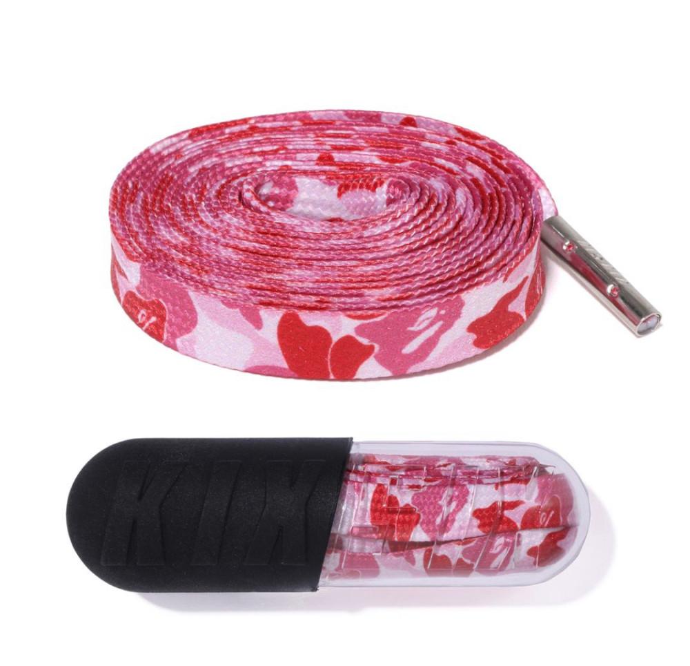 (베이프정품) 베이프 킥스식스 에이비씨 카모 신발끈 BAPE x KIXSIX ABC CAMO SHOELACES