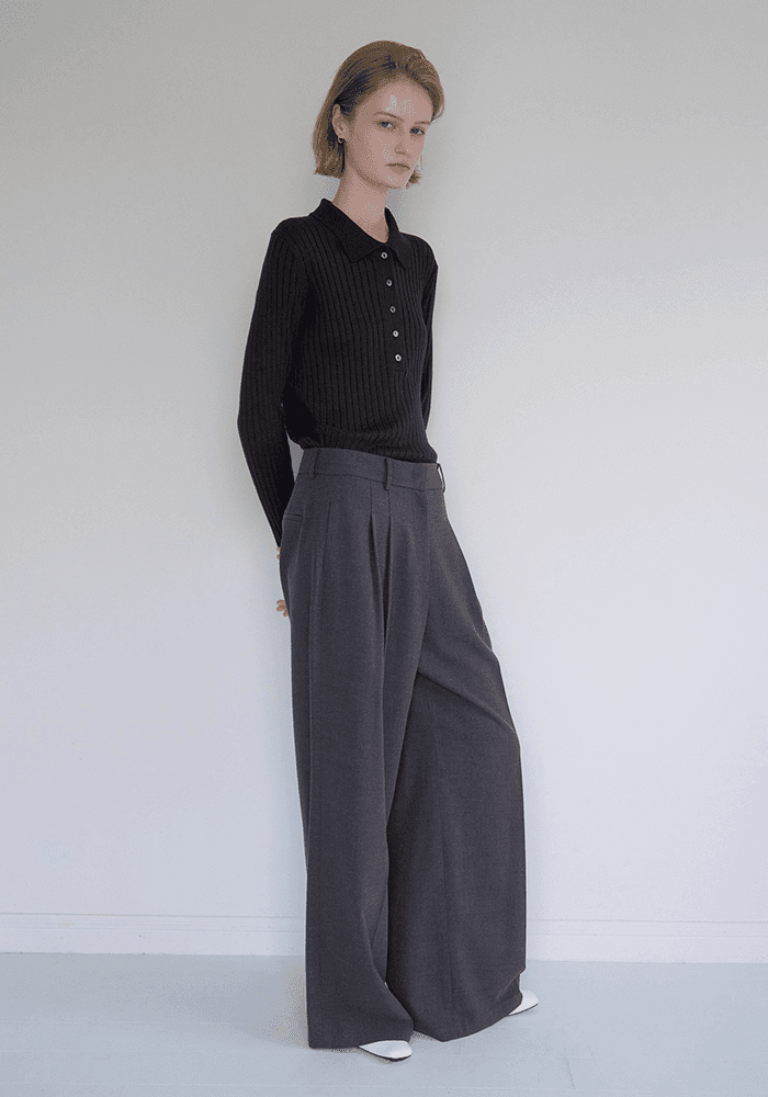 CLASSIC WOOL WIDE SLACKS_LIGHT BROWN_OD3C2MPL90LGB