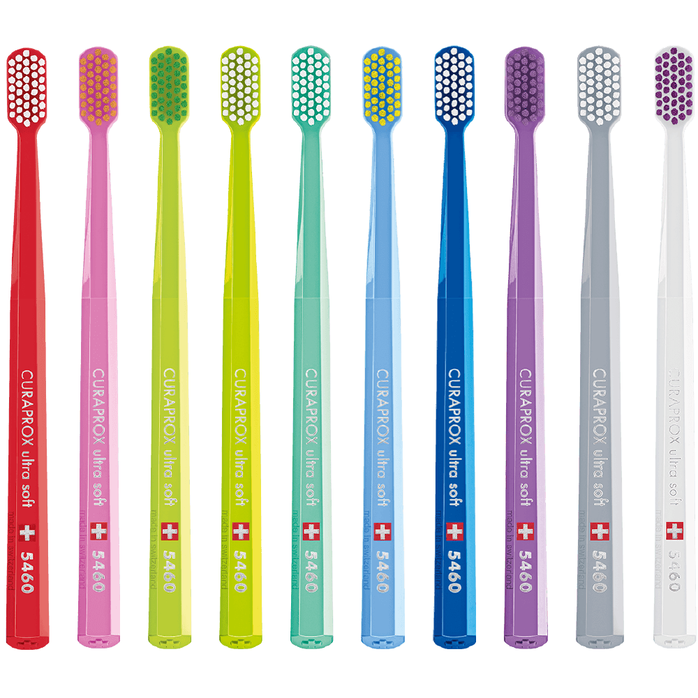 큐라덴 큐라프록스 CS5460 Rainbow Edition 부드러운 초미세모 치과칫솔 치석제거 잇몸칫솔 5p [Limited Edition]