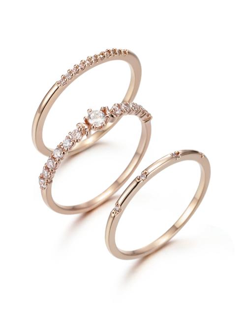 블로섬 레이어드 링 3종 세트 ELBRWR086