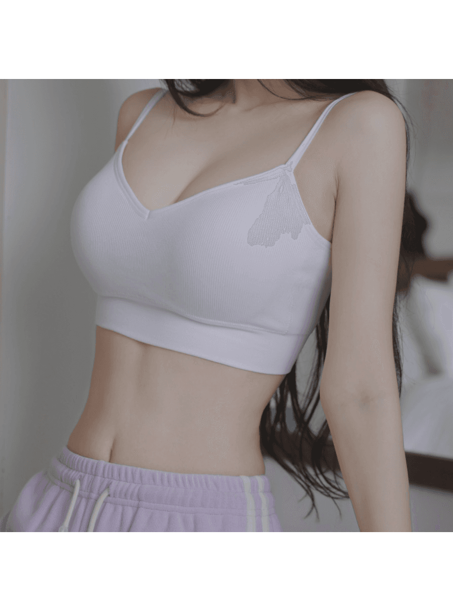 카인다미 니트 심리스 옆가슴 볼륨업 백리스 브라