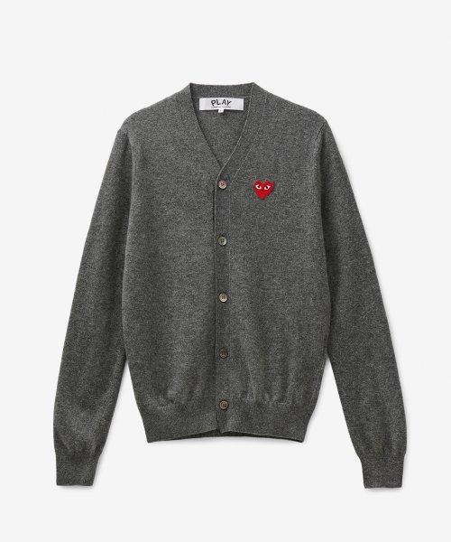 남성 레드하트 와펜 가디건 - 그레이 / P1N0083 (AZN0080513)