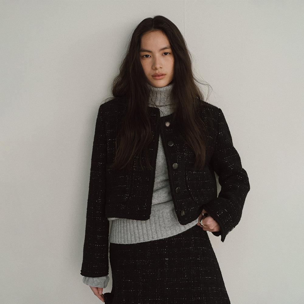 [2차리오더]DOCENT TWEED JACKET (BLACK)