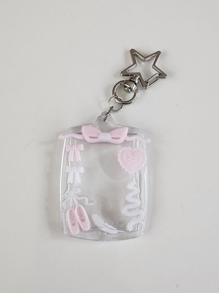 발레코어 증사 키링 레진 키링 리본 키링