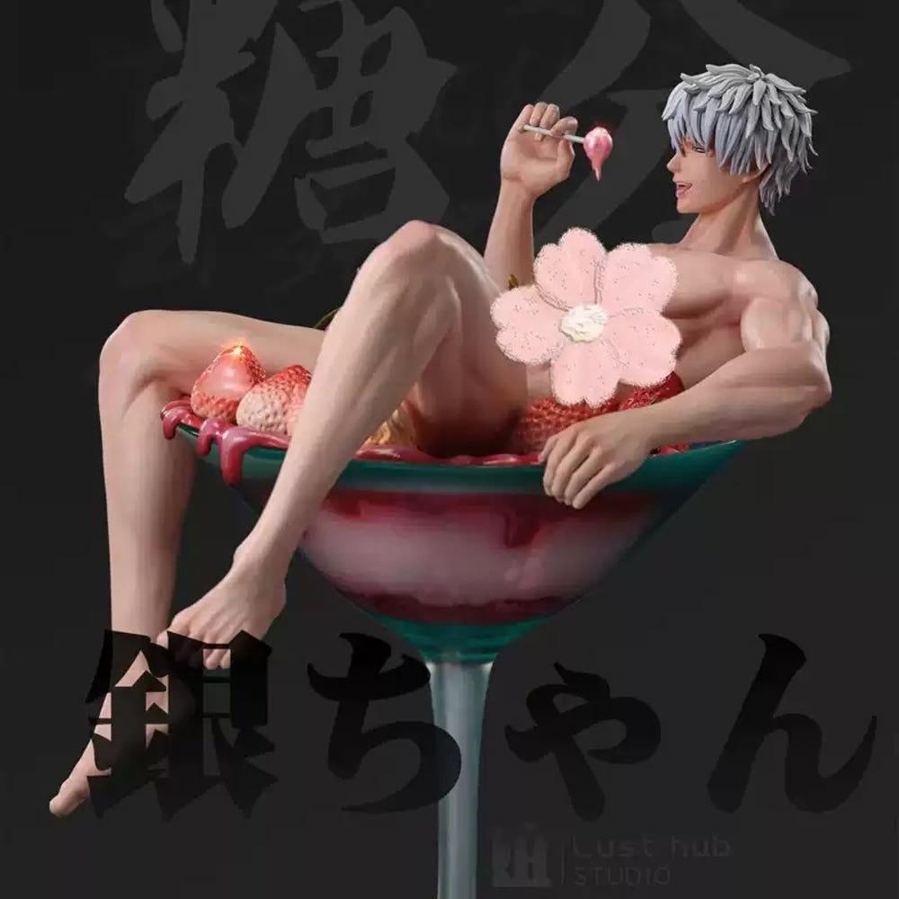 은혼 피규어 Lust Hub Studio 사카타 긴토키 스트로베리 파르페 딸기 정욕 GK 피큐어