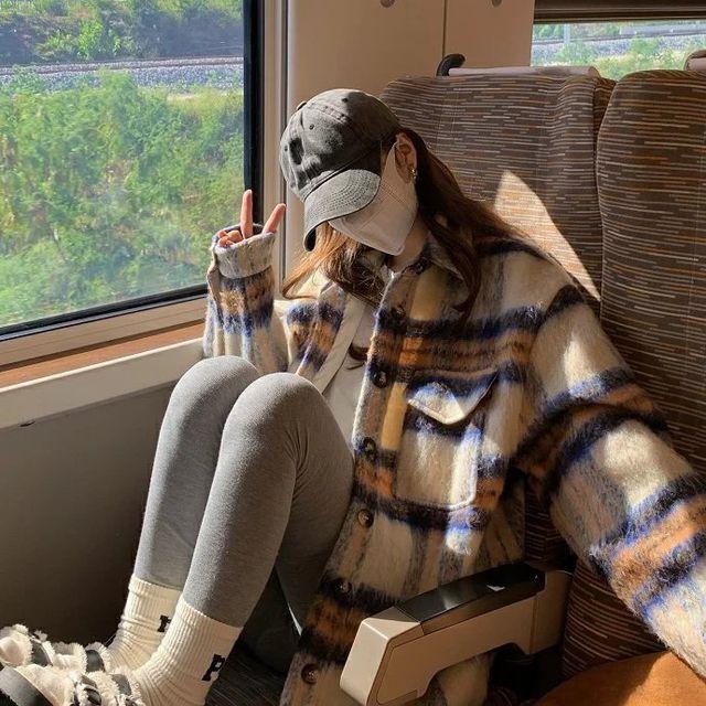 기모 모헤어 체크셔츠 겨울셔츠 체크남방