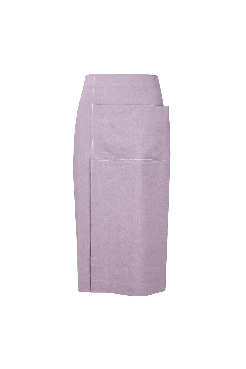 Pocket H-Line Skirt, Lavender