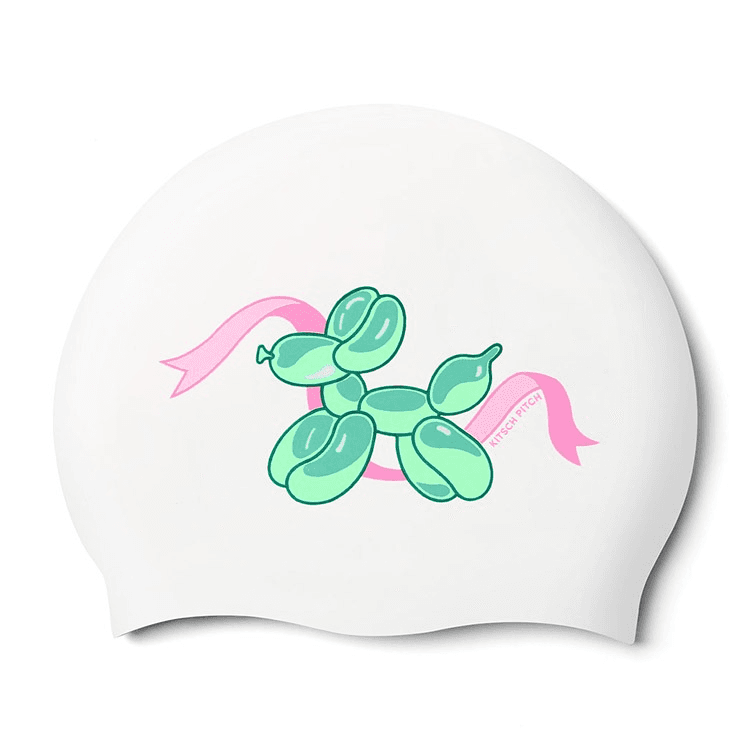 키치피치 풍선 강아지 실리콘수모 화이트 [KPB1CS001]