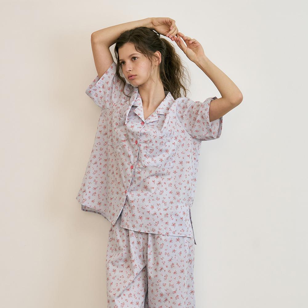 [베이직] 셀레니 반팔 여성페어 스카이블루 (60수)