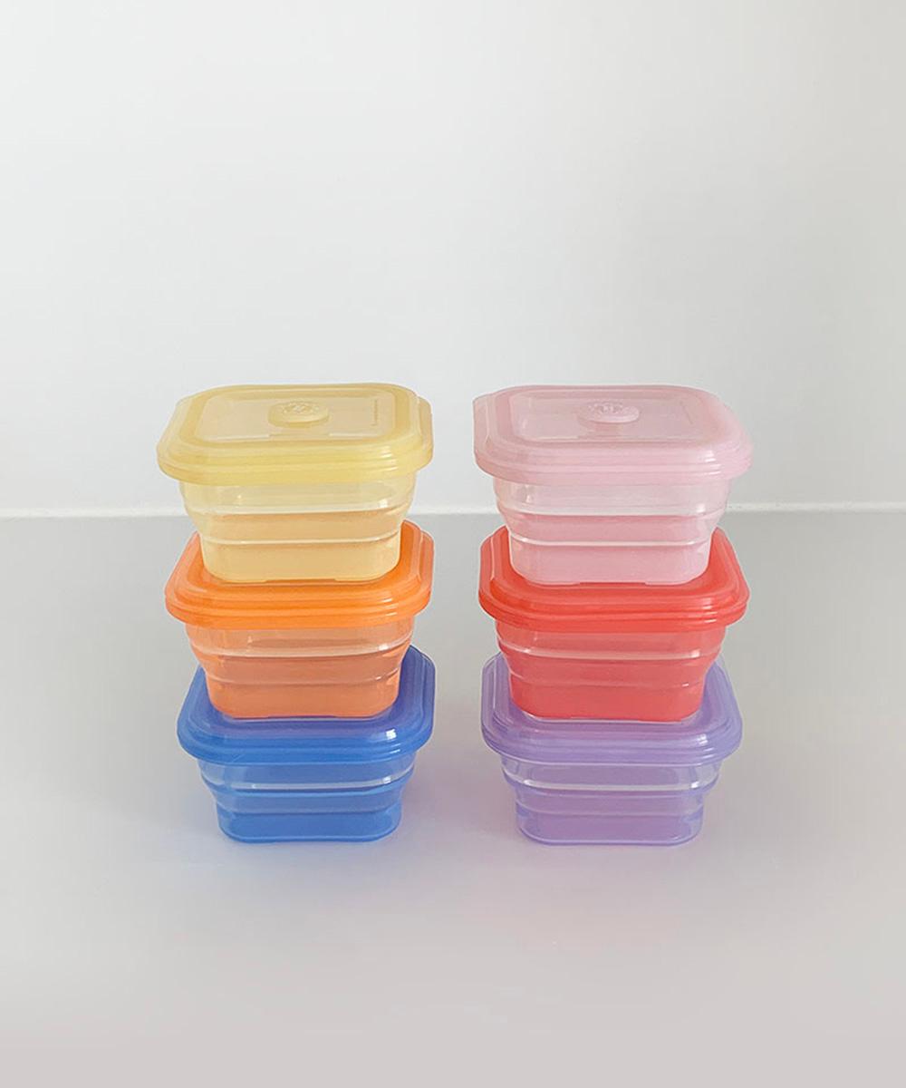 [피클샵] 푸쉬락 실리콘 용기 400ml (6color)