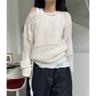 crochet boatneck knit 크로셰 펀칭 보트넥 니트 (2color)