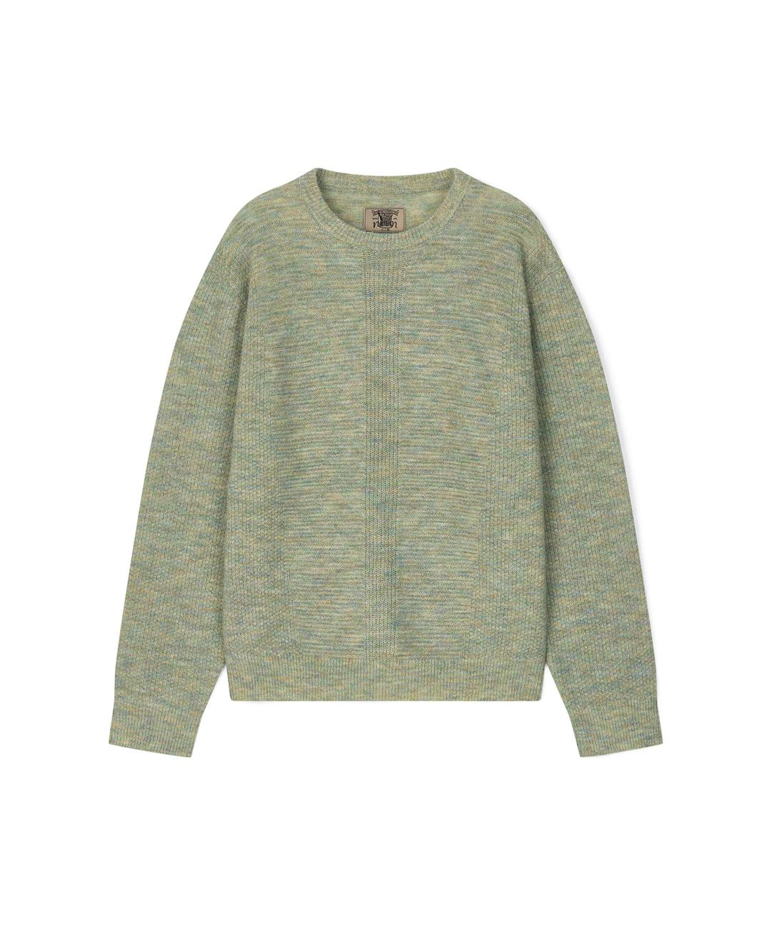 [26S/S] hairy melange knit (forest green)
