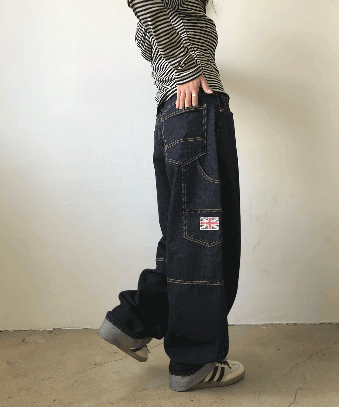 룬 카펜터 데님 팬츠