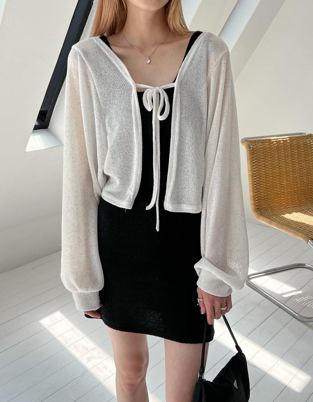 엔씨 린넨 볼레로가디건