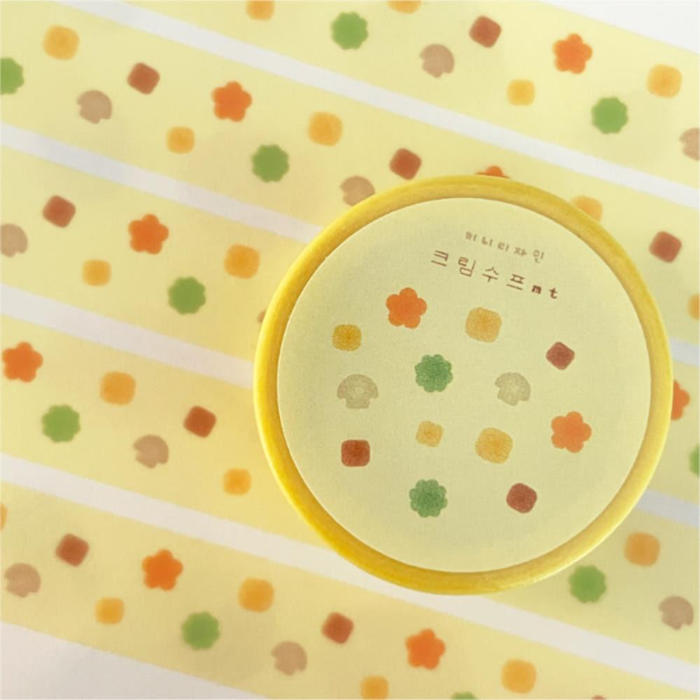 끼니디자인 크림스프 마스킹테이프