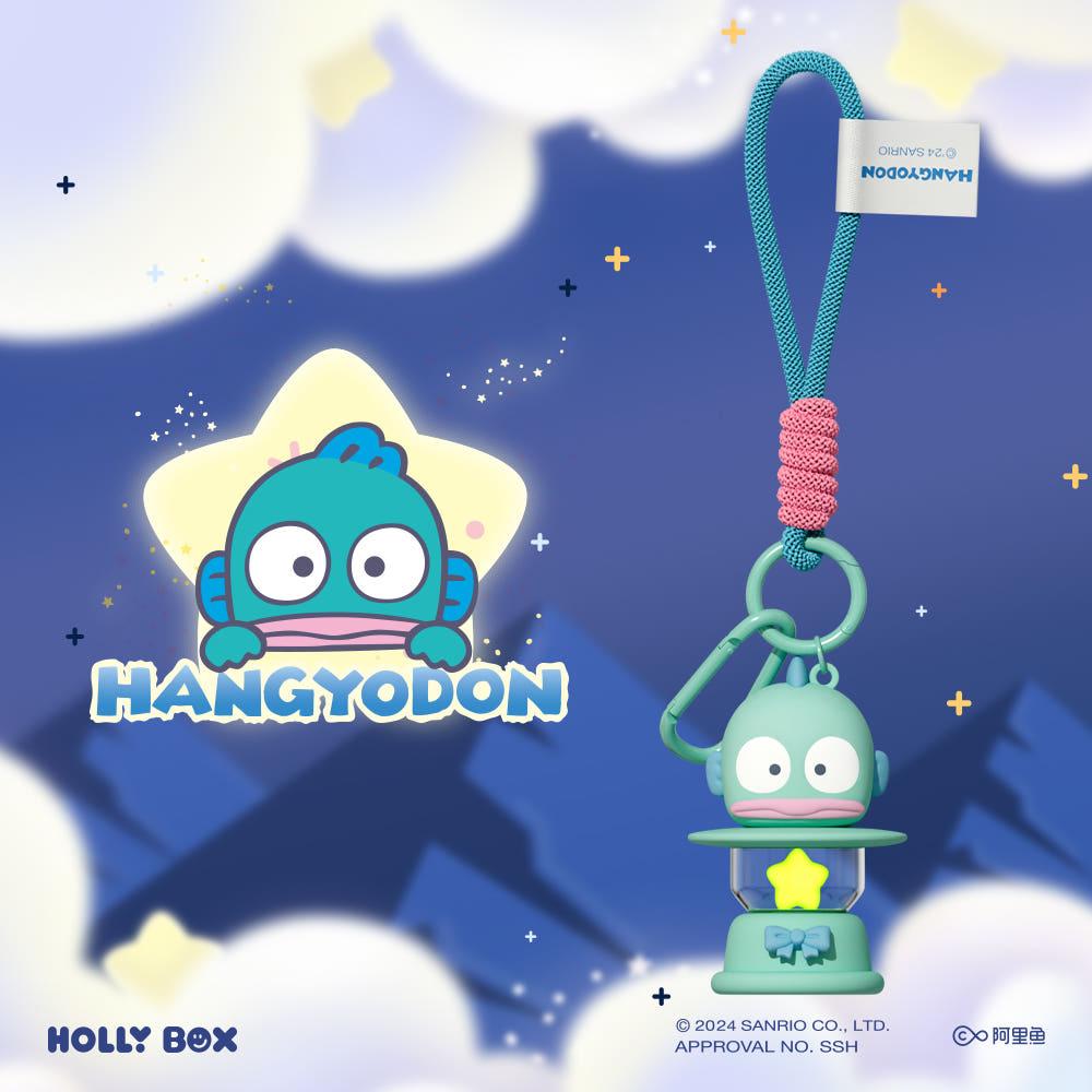 산리오 캠핑 조명 무드등 모양 야광 카라비너 피규어 키링 스트랩 한교동