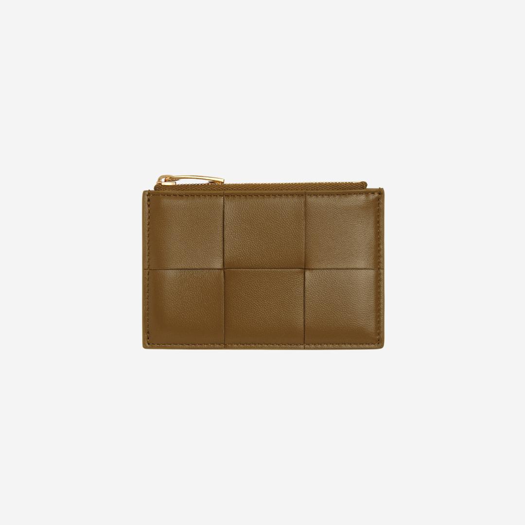 Bottega Veneta Zipped Card Case Acorn