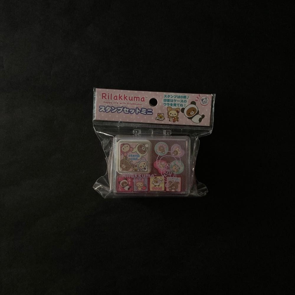 [중고] [고전문구] 판다 리락쿠마 미니 스탬프