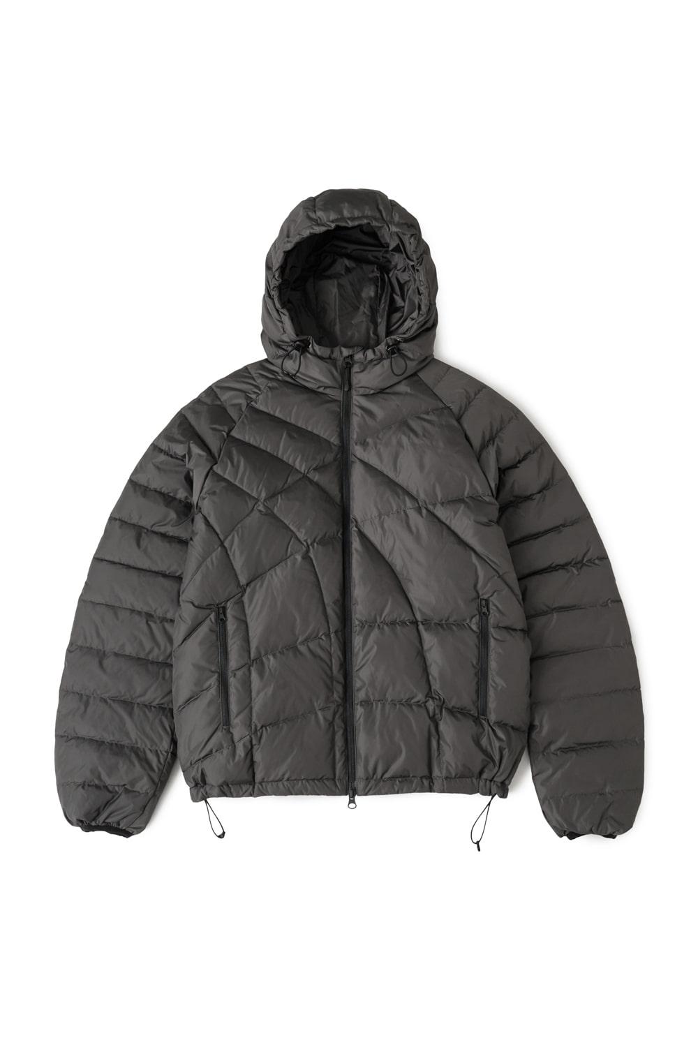 Web Goose Down Puffer Jacket Mud Charcoal