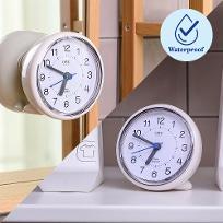 무소음 흡착식 탁상겸용 방수시계(욕실시계), 화이트