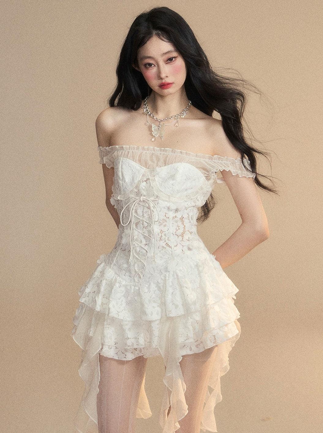 High-grade Lace Cake Dress DIA0384