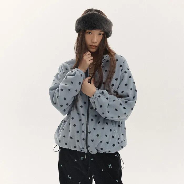 [1/15 2차 예약배송] Star Fleece Full Zip Up (blue)