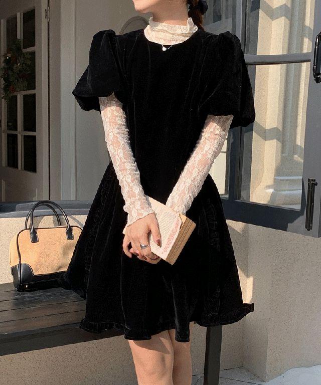 [연말룩/크리스마스] 레오 코디 세트 (시스루티셔츠,원피스)