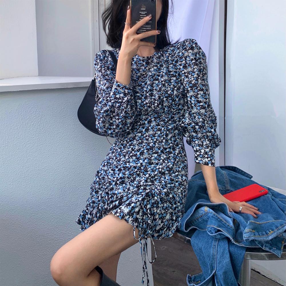 블로썸 셔링 미니원피스