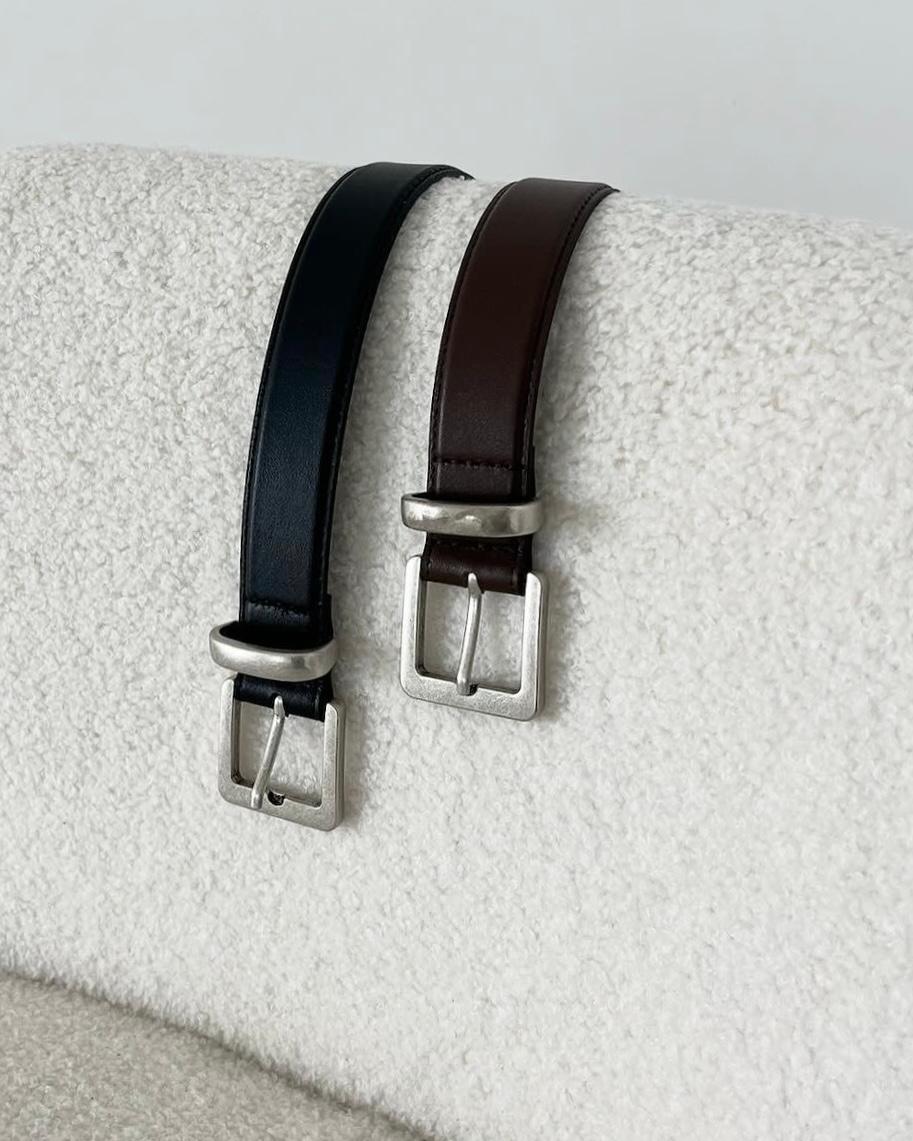 빈티지 스퀘어링 소가죽 벨트 [2co]