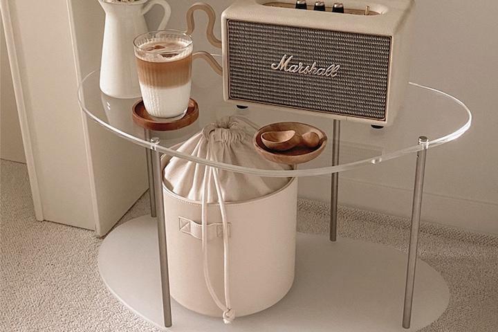 [단독][리퍼] 비스포크 모듈테이블 사이드협탁 거실소파테이블 아크릴 A타입 (2단)