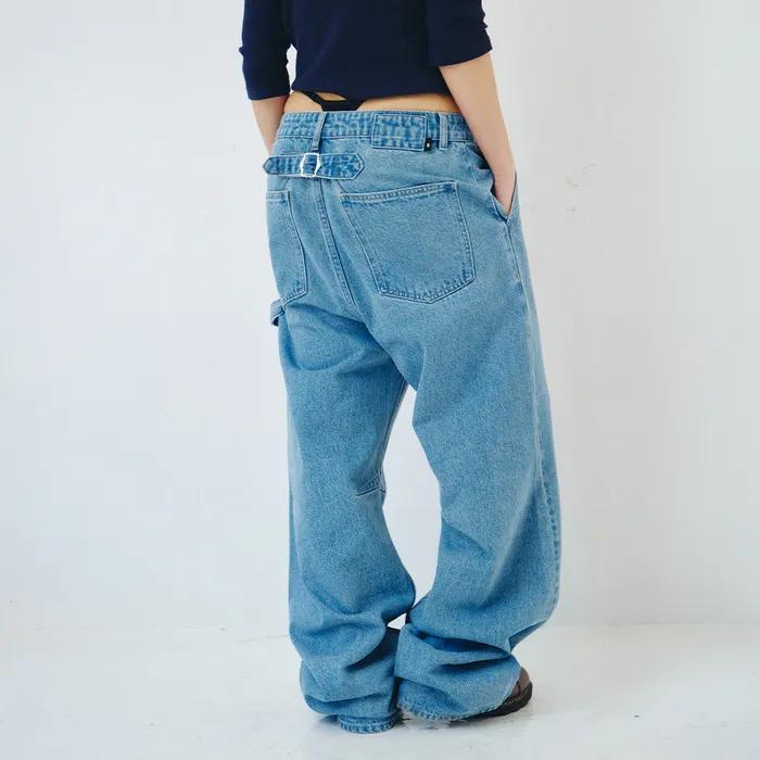 [2차] CINCH-BACK DENIM PANTS, LIGHT BLUE